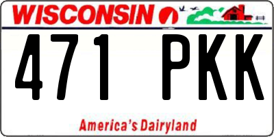 WI license plate 471PKK