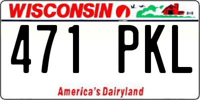 WI license plate 471PKL