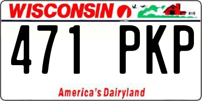 WI license plate 471PKP