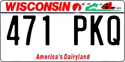 WI license plate 471PKQ