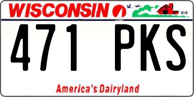 WI license plate 471PKS