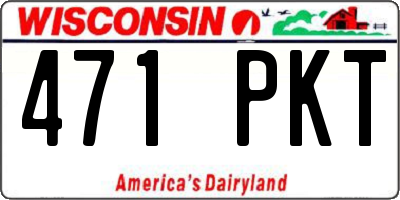 WI license plate 471PKT