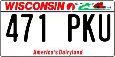 WI license plate 471PKU