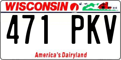 WI license plate 471PKV