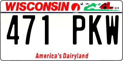 WI license plate 471PKW