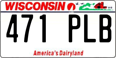 WI license plate 471PLB