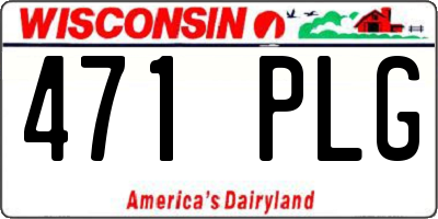 WI license plate 471PLG