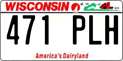 WI license plate 471PLH