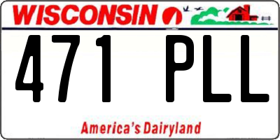 WI license plate 471PLL