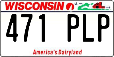 WI license plate 471PLP