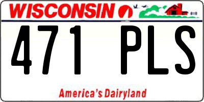 WI license plate 471PLS