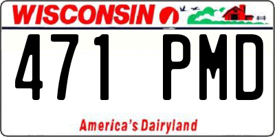 WI license plate 471PMD