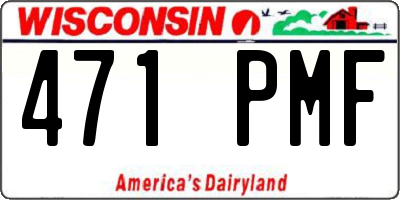 WI license plate 471PMF