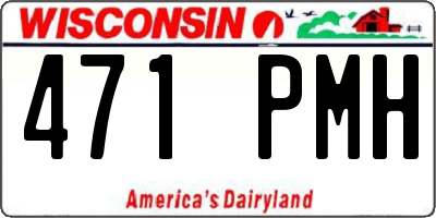 WI license plate 471PMH