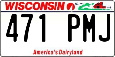 WI license plate 471PMJ