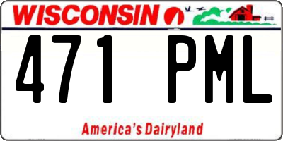 WI license plate 471PML