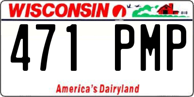 WI license plate 471PMP