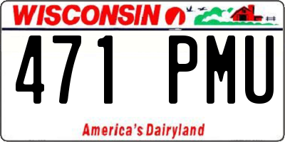 WI license plate 471PMU