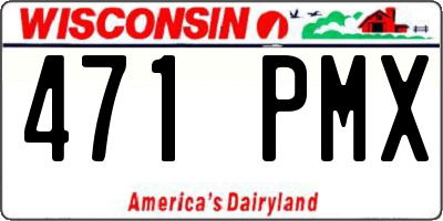 WI license plate 471PMX
