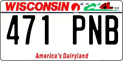 WI license plate 471PNB