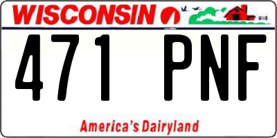 WI license plate 471PNF