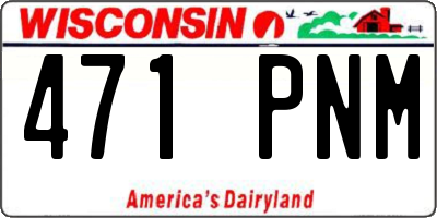 WI license plate 471PNM