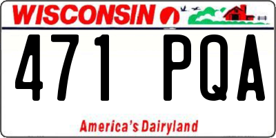 WI license plate 471PQA