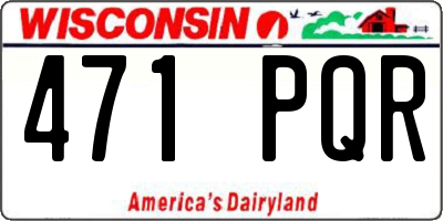 WI license plate 471PQR