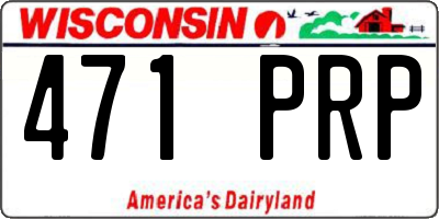 WI license plate 471PRP