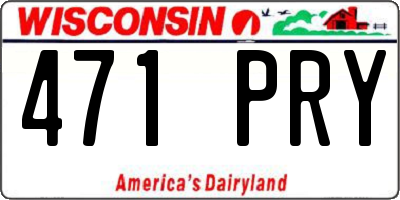 WI license plate 471PRY