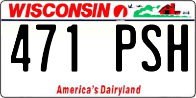 WI license plate 471PSH