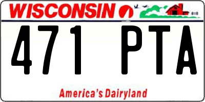WI license plate 471PTA
