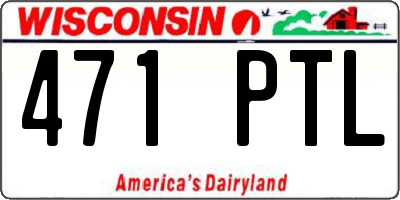 WI license plate 471PTL