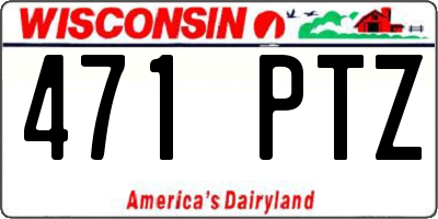 WI license plate 471PTZ