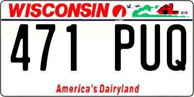 WI license plate 471PUQ