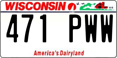 WI license plate 471PWW