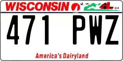 WI license plate 471PWZ