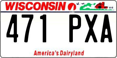 WI license plate 471PXA