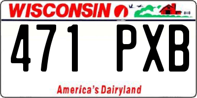 WI license plate 471PXB