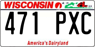 WI license plate 471PXC