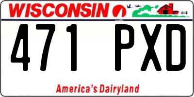 WI license plate 471PXD