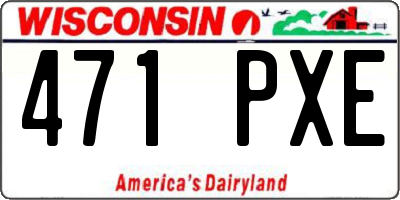 WI license plate 471PXE
