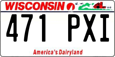 WI license plate 471PXI