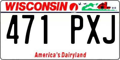 WI license plate 471PXJ