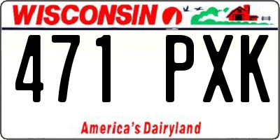 WI license plate 471PXK