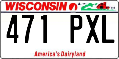 WI license plate 471PXL