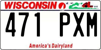 WI license plate 471PXM