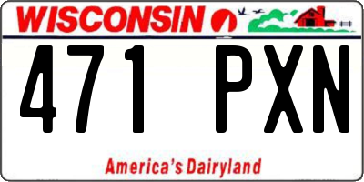 WI license plate 471PXN