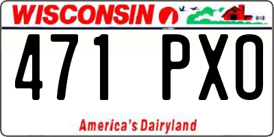 WI license plate 471PXO