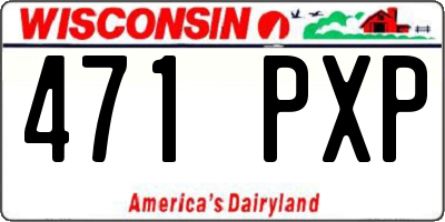 WI license plate 471PXP